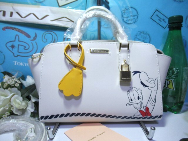 送料無料 サマンサタバサ ドナルド 90周年 限定 牛革 2WAY バッグ ショルダーバッグ ハンドバッグ 新品 証明書付 包装無料 ディズニー拍卖