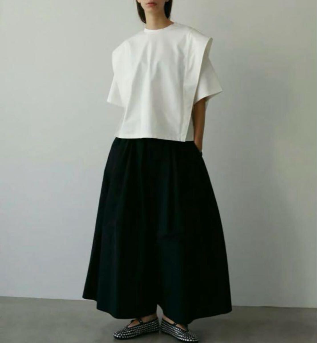 LOHEN ローヘンハイカウントグログランスカートパンツ黒拍卖