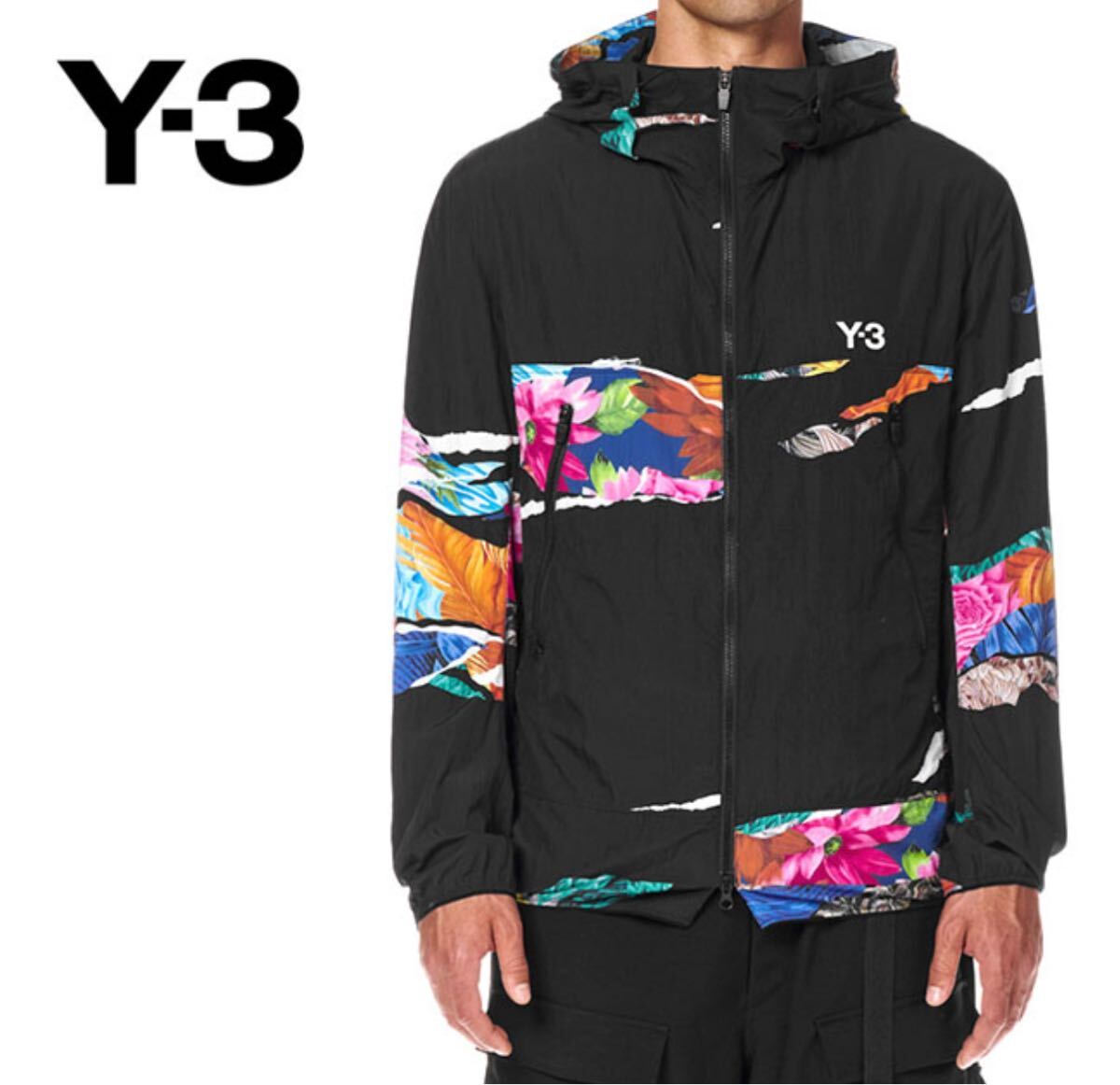 Y-3 フラワープリント ウィンドブレーカー ナイロンジャケット S ワイスリー拍卖