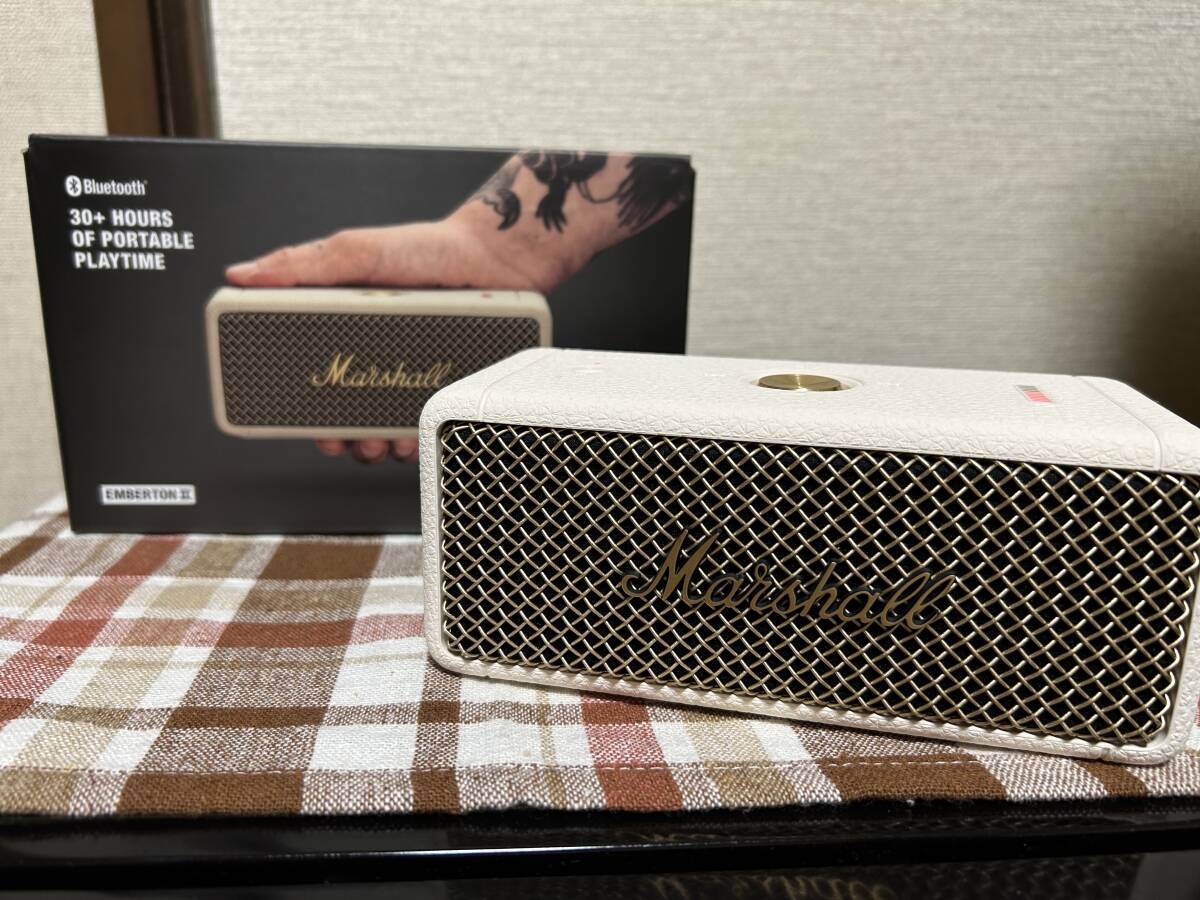 【国内正規品】Marshall マーシャルエンバートン2ワイヤレススピーカー防水 EMBERTON Ⅱ クリーム拍卖