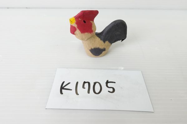 【k1705】2017 無印良品 福缶 酉年 干支 とり 仙台張子 高橋はしめ工房 張子人形 縁起物 現状渡し拍卖