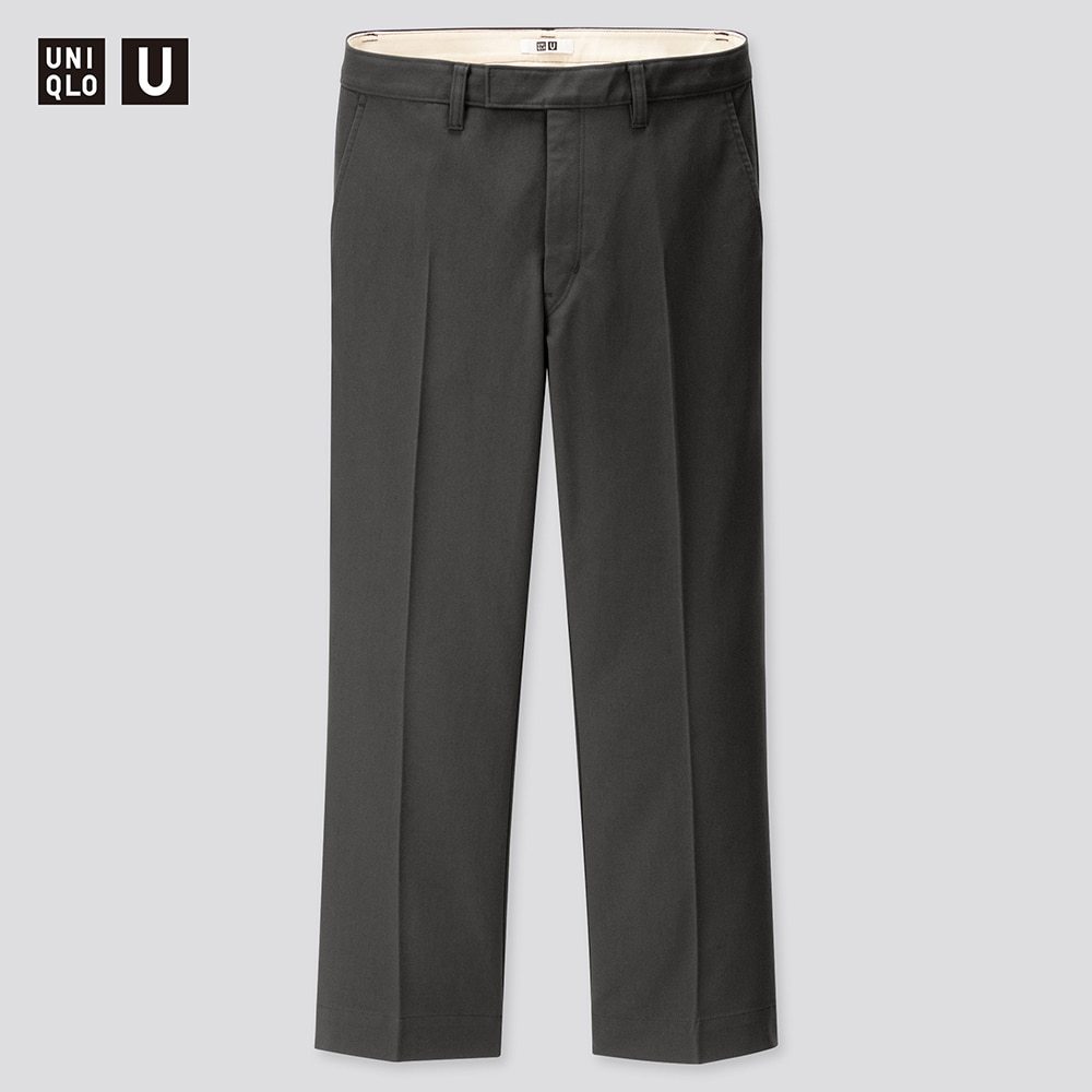 【ダークグレーW67・新品】ユニクロ×ルメール■Uniqlo U ユニクロユー ストレートアンクルパンツ 美シルエットが叶う1本 2020SS拍卖