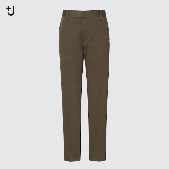 【新品・W70・オリーブ】ユニクロ×ジル・サンダー +J コットンテーパードパンツ 腰回りがリラックスしたシルエット メンズライク拍卖