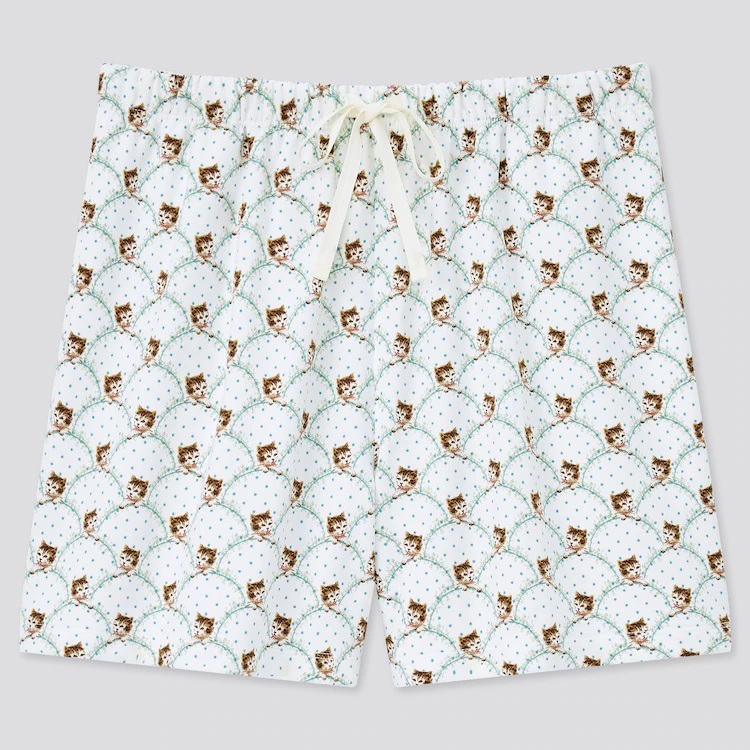 【新品・XL・オフホワイト】ユニクロ × ポール & ジョー ラウンジ ショートパンツ ポールアンドジョー PAUL & JOE 猫 ネコ ねこ CAT拍卖