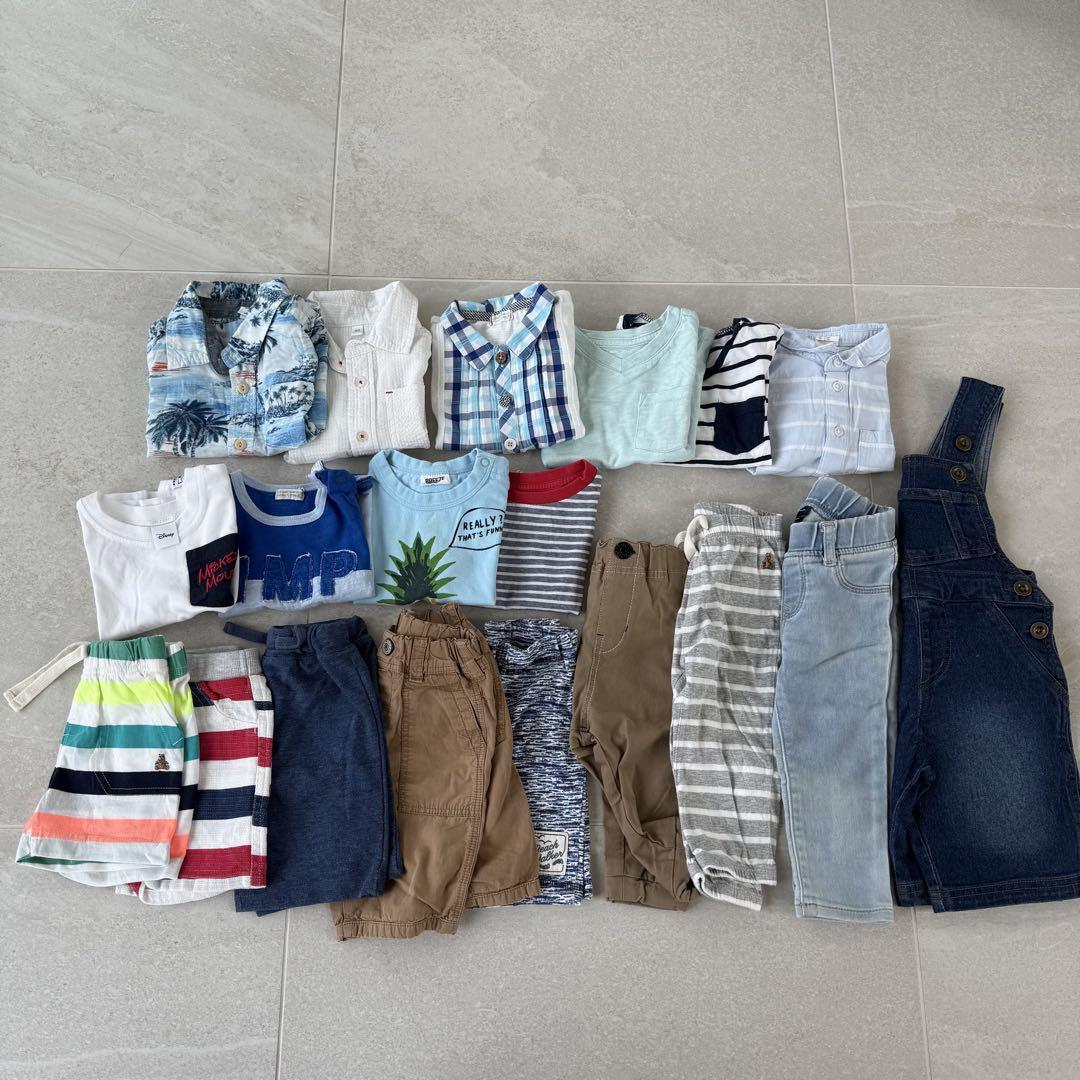 ベビー服 セット 19点 80cm Tシャツ シャツ 短パン 長ズボン 夏服拍卖