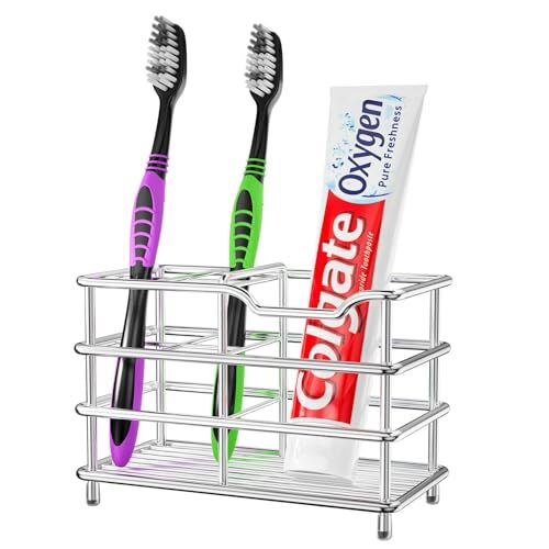 Small Gelrova 歯ブラシスタンド ステンレス鋼歯ブラシホルダー 多機能歯ブラシホルダー 洗面所 洗面用品 電動歯ブラシ拍卖