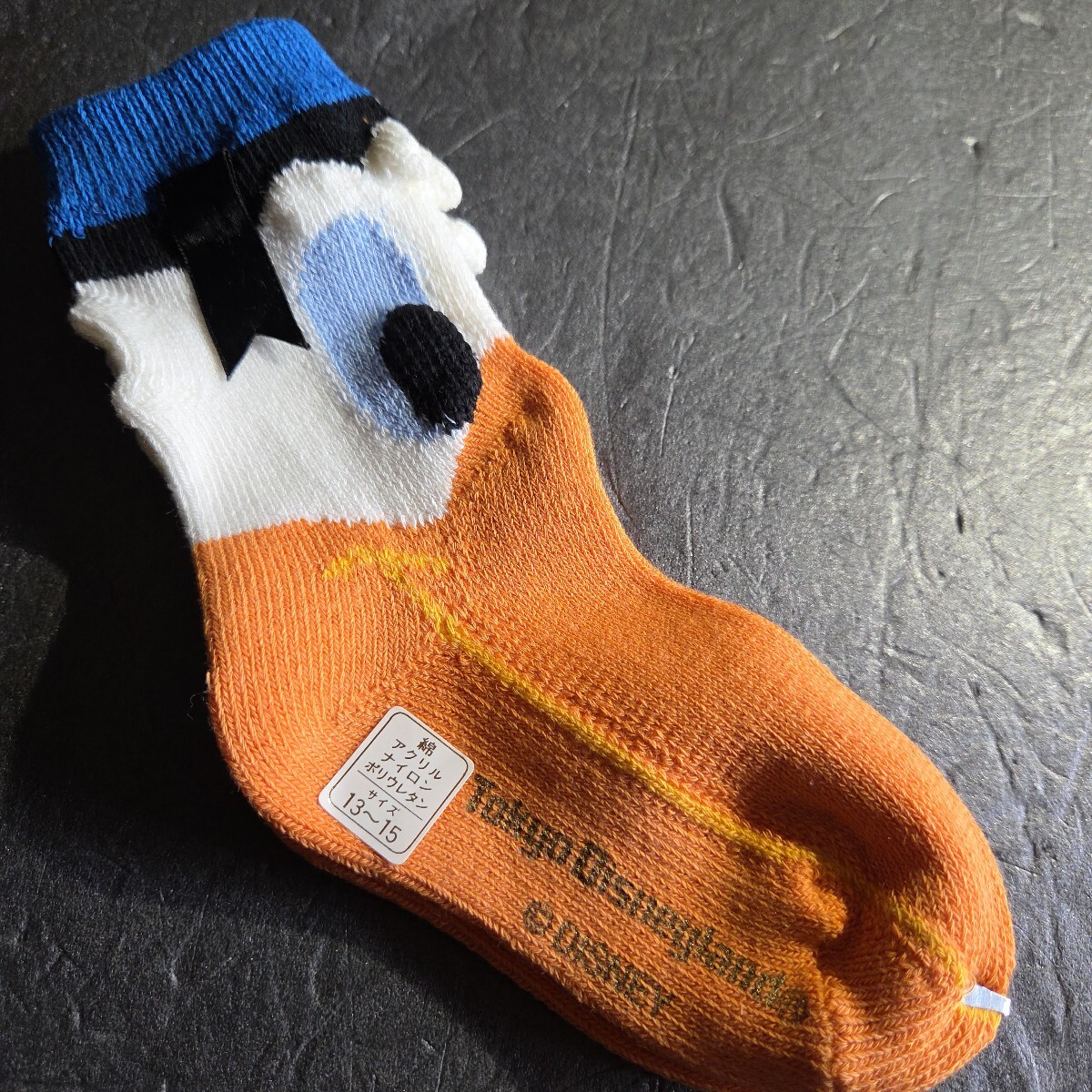 ディズニーランド キッズソックス 13~15 cm ドナルドダック ベビー 子供 靴下 ソックス オレンジ Tokyo Disney 拍卖