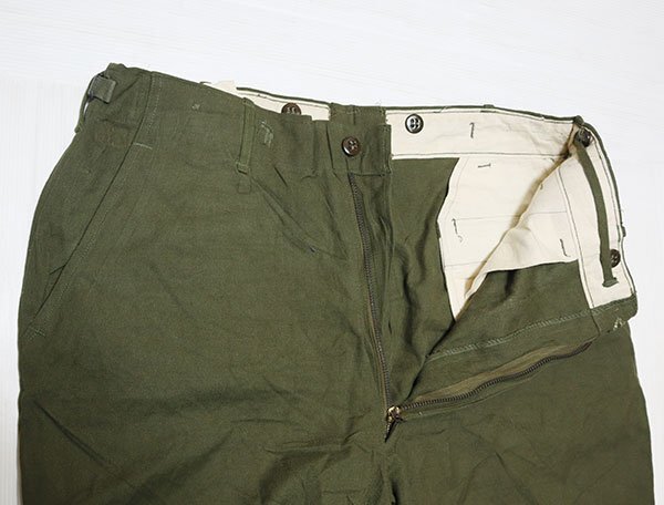 MP95米軍実物ARMYアメリカ古着ミリタリーパンツM-51ウールパンツ50'Sビンテージ緑系チノパンTROUSERSトラウザーMオールドスタイル拍卖