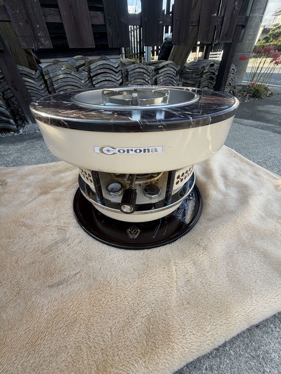 Corona コロナ 石油ストーブ コロナサロンヒーター SH-C形 当時物 丸型ストーブ 大理石の柄 昭和レトロ 内田製作所 現状売り切り拍卖