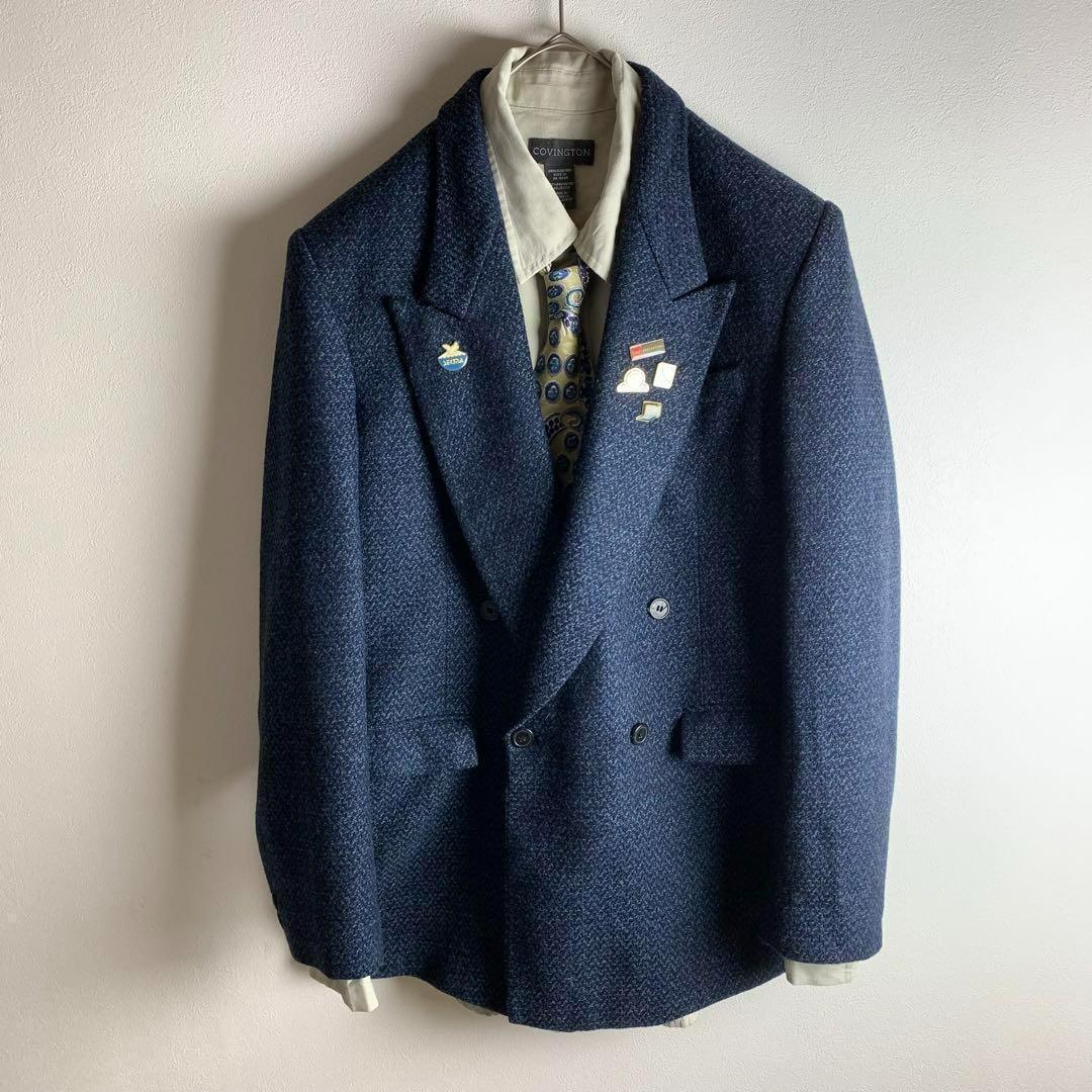 まとめ売り ツイード テーラードジャケット ダブルブレスト ヘリンボーン 長袖シャツ スエードライク ネクタイ 総柄 くすみ メンズ 拍卖