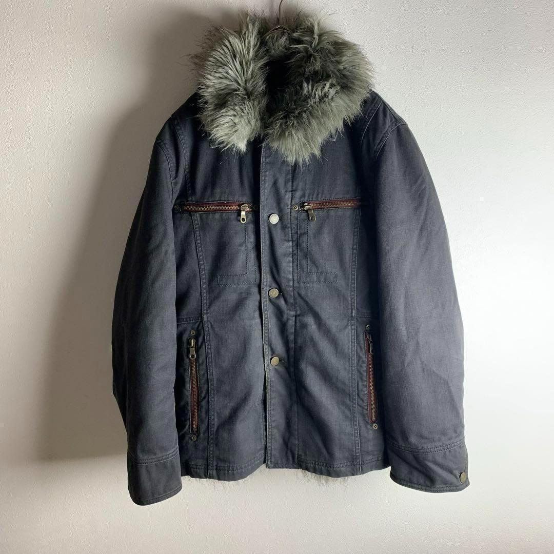 アウター ジャケット フェイクファー 裏地キルティング ヴィンテージ感 おしゃれ メンズ 古着拍卖