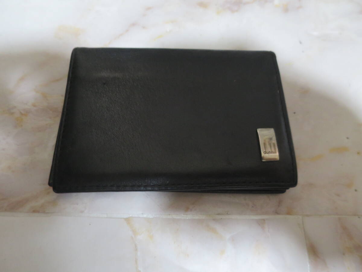 正規 dunhill 本革カードケース ブラック拍卖