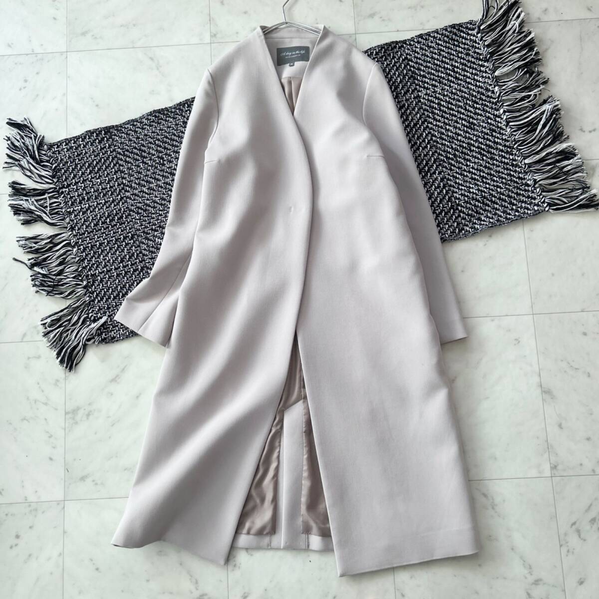 A day in the life ユナイテッドアローズ チェスターコート 美品 36 ライトベージュ拍卖