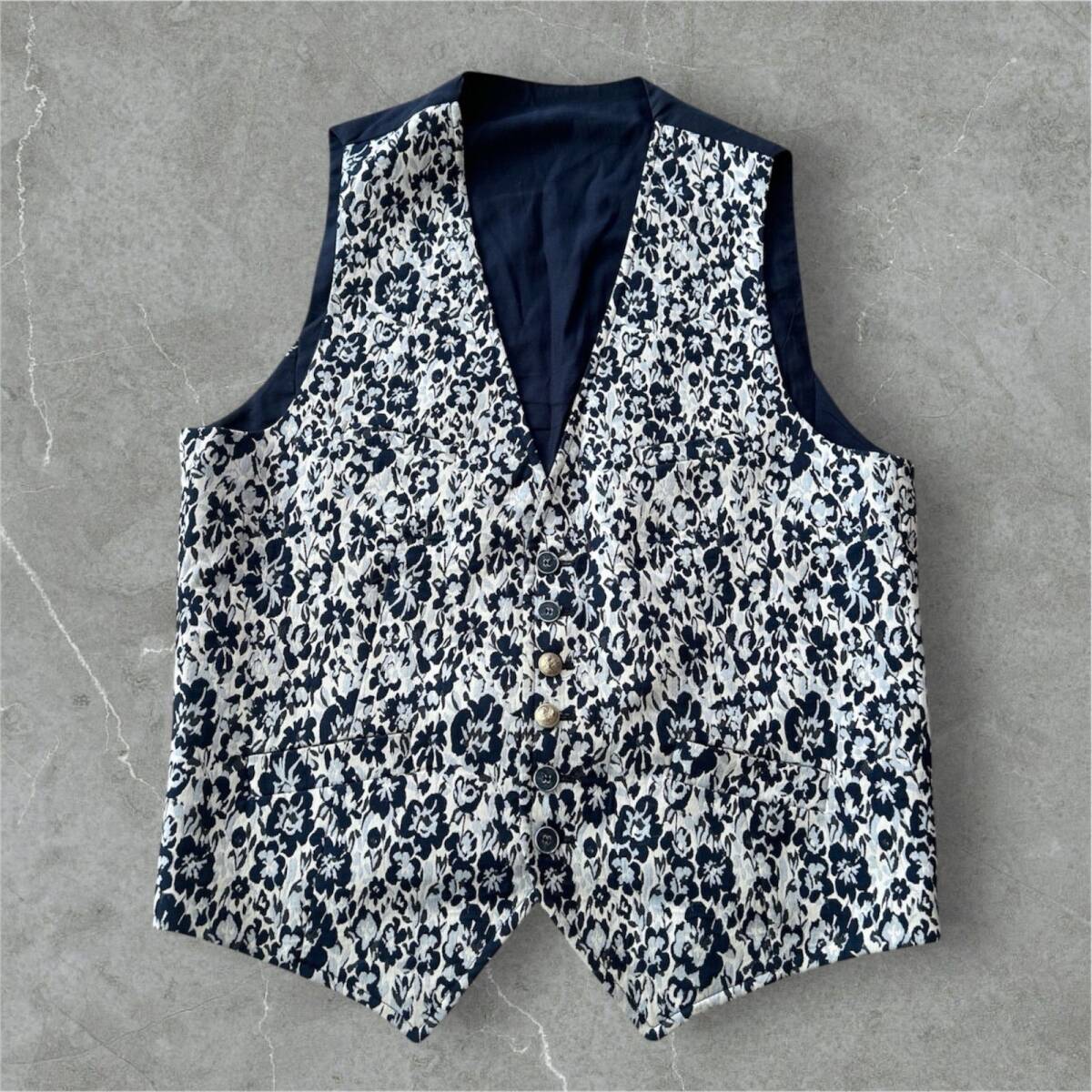 BRIAN DALES ブライアンダレス イタリア製 ベスト ジレ 花柄 50拍卖