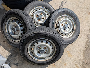 145R12 6PR 4本 W300 三菱純正 鉄ホイール 12インチ スタッドレスタイヤ ブリヂストン ミニキャブ 冬タイヤ 145/80R12 拍卖