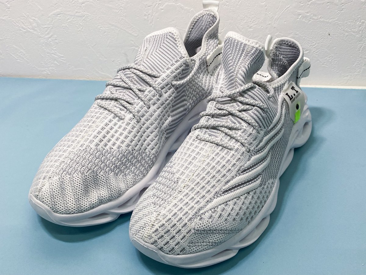 (N)新品未使用未開封 28.5cm メンズ通気性メッシュランニングシューズ - 軽量ソフトソール、オールシーズン快適性、ジム、ウォーキング拍卖