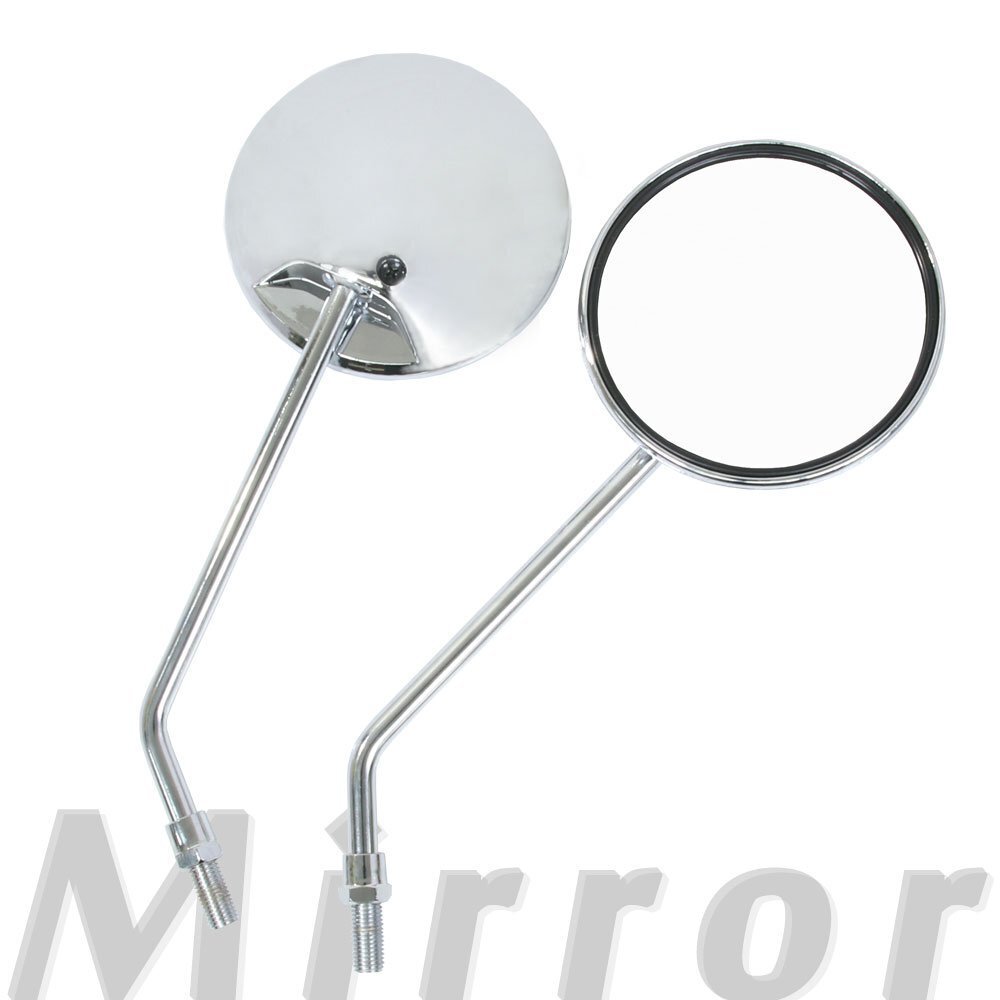 汎用 メッキ丸型ミラー ラウンドミラー B 左右セット 正ネジ 10mm CB223S FTR SL230 XL230 VFR800Xクロスランナー XL700Vトランザルプ拍卖