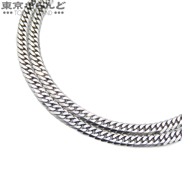 241100090228 喜平 キヘイ 6面 ダブル 50.5cm 幅3.2mm 20.3g 造幣局検定刻印 プラチナ Pt850 ネックレス拍卖