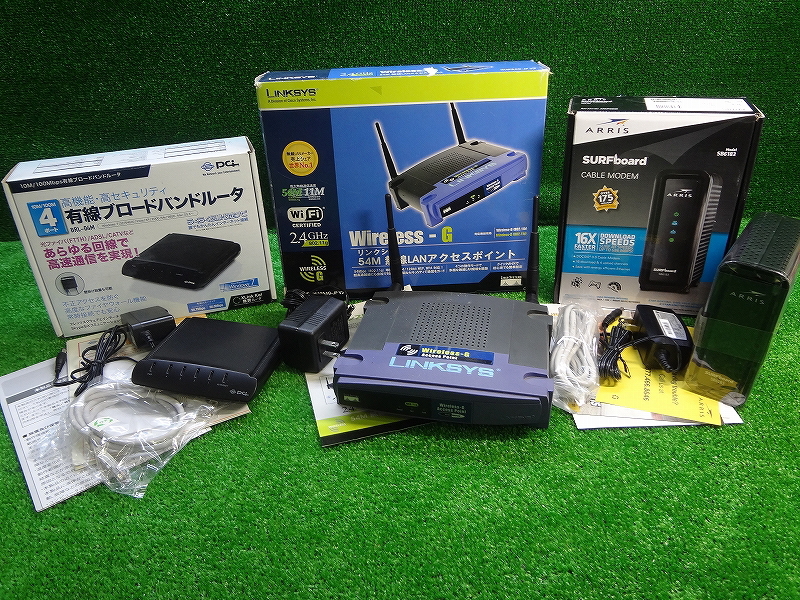Kネみ1587■WiFiルーター 無線LAN■PLANEX BRL-04M/ARRIS SB6183/LINKSYS WAP54G-JPV2■3個セット まとめ売り拍卖