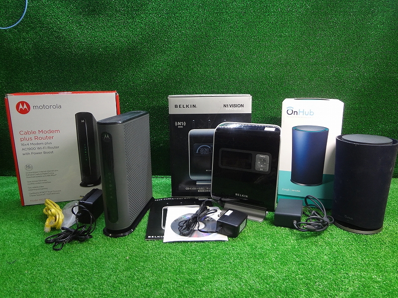 Kネみ1588■WiFiルーター 無線LAN■motorola MG7550■BELKIN N1VISION■OnHub■3個セット まとめ売り拍卖