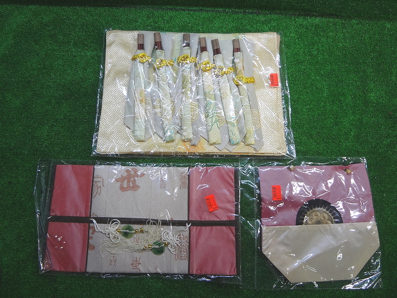 Kラお0746■テーブルウェア ティッシュケース 刺繍ポーチ■お箸 アジアン雑貨 中国風 正月 海外製品■まとめ売り拍卖