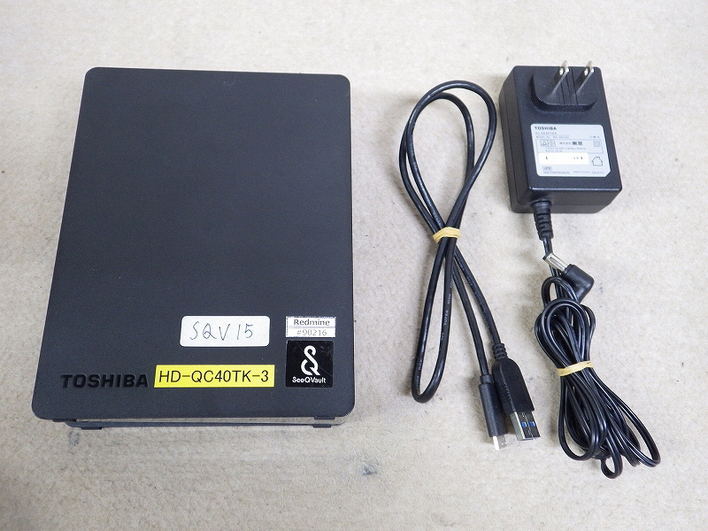 Kネま2055 東芝/TOSHIBA USB接続 録画用 外付けHDD 4TB HD-QC40TK パソコン周辺機器 ハードディスク拍卖