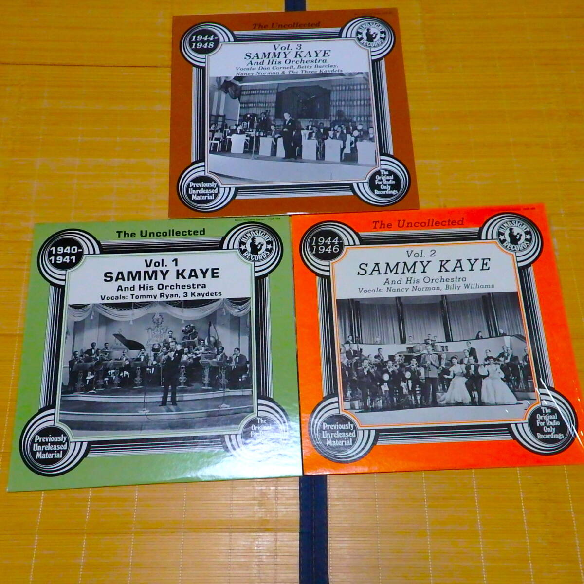 ★格安美品!高音質!☆”Hindsight” LP3枚セット★★Sammy Kaye Vol.1& 2 & 3 / vo: Nancy Norman 他/★MONO録音☆★ ☆☆匿名配送拍卖