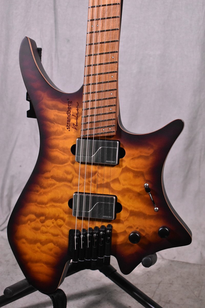 【C】STRANDBERG Standard 6 Quilt ストランドバーグ 6弦 ヘッドレス fishman マルチスケール 3153166拍卖