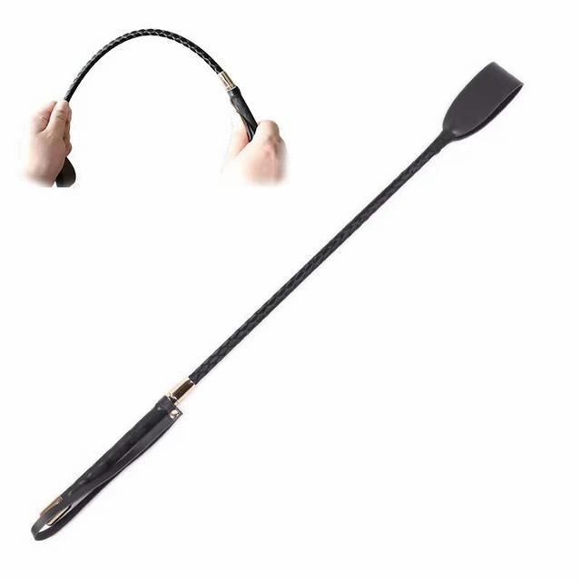 乗馬用 短鞭 ジョッキームチ PUレザー 60cm 滑り止め 鞭 リストループ付き拍卖