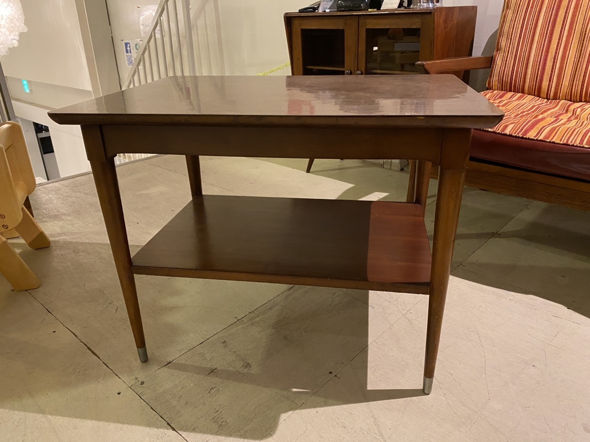 B.P JOHN FURNITURE 60s USヴィンテージ ナイトテーブル テーブル ブラウン リビング家具 中古品拍卖