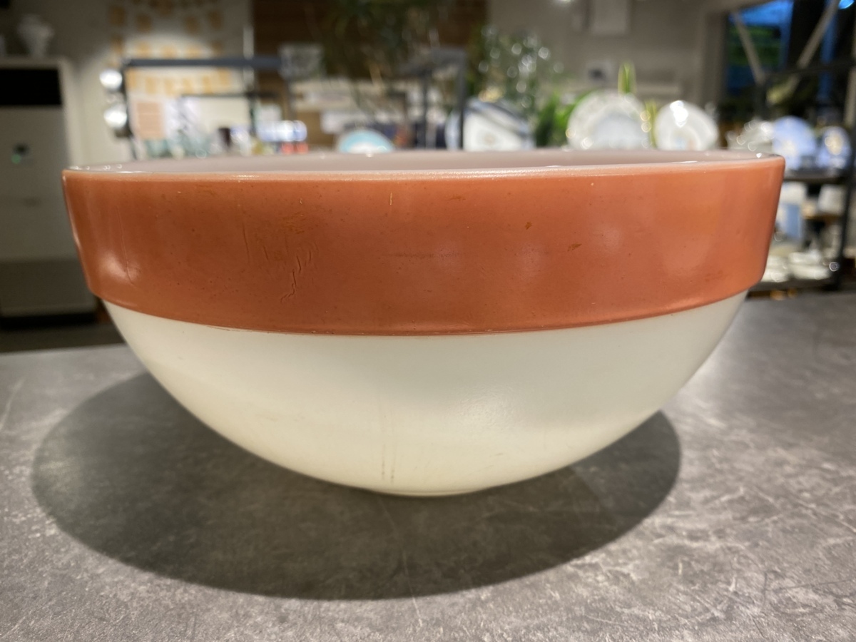 FireKing ファイヤーキング ボウル 希少 ミルクガラス ピンク USED品拍卖