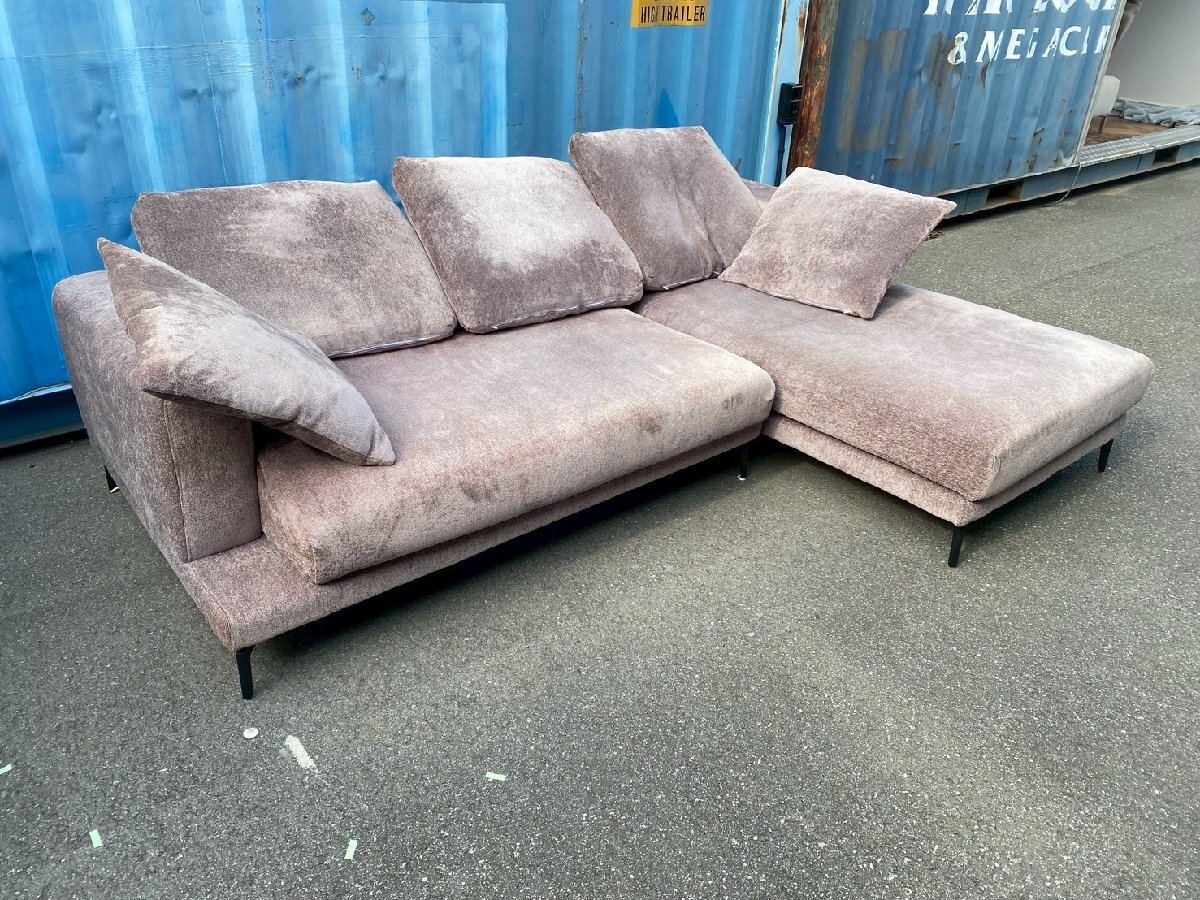 注)送料購入後追加 ARMONIA アルモニア フォルマ カウチソファ L字ソファ 参考価格:27万円 中古品 直接引取歓迎拍卖