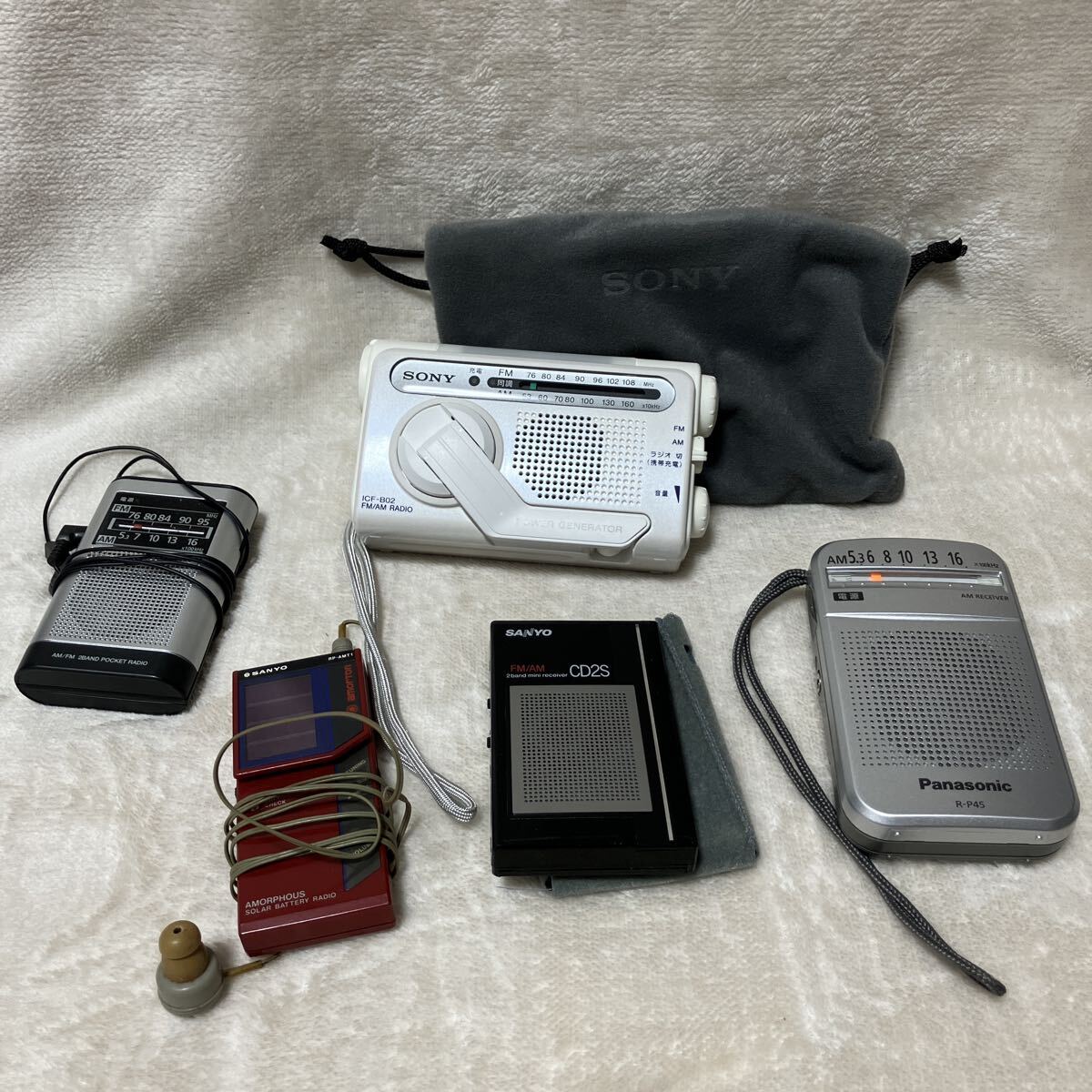 ラジオ SONY Panasonic サンヨー レトロなラジオセット拍卖