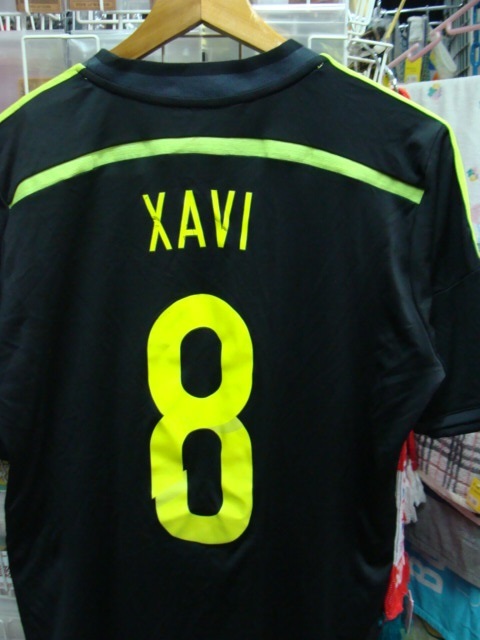 【未使用品・難あり】サッカー スペイン代表 2014 アウェイ シャビ ユニフォーム (表記sizeО) adidas製 拍卖