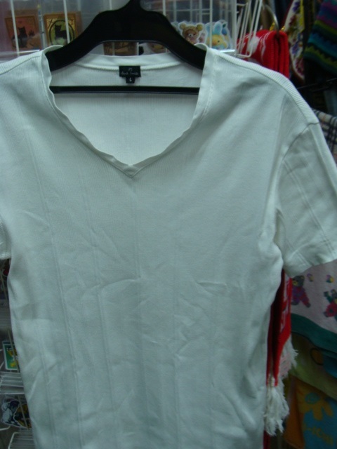 PS Paul Smith ポールスミス Vネック カットソー 白 (L) 拍卖