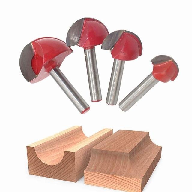 超硬トリマ ルータービット U溝ビット 木工フライスカッターツール 6mm 4本組拍卖