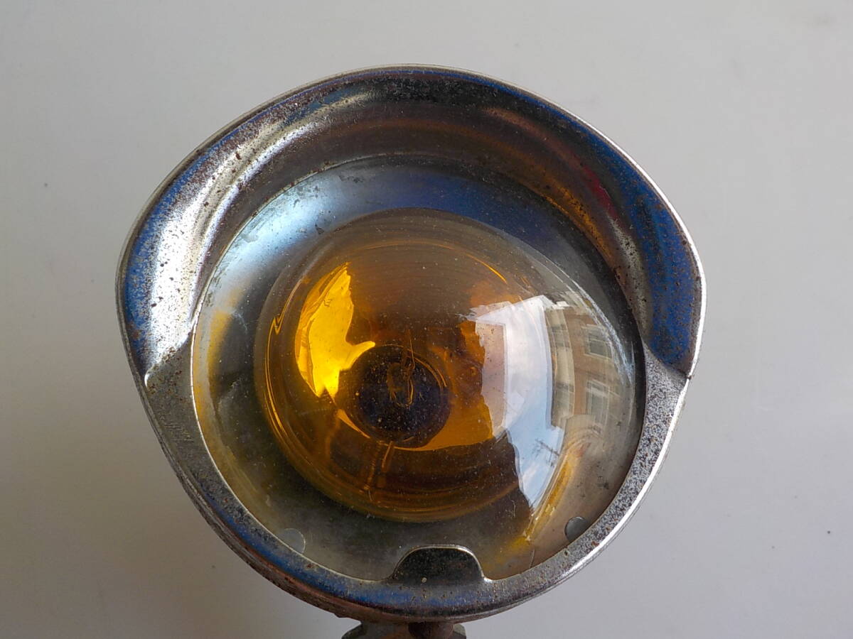 旧車 小型 イエロー カラーランプ ファションランプ ガラスレンズ 1個 昭和 レトロ オートアクセサリー 拍卖