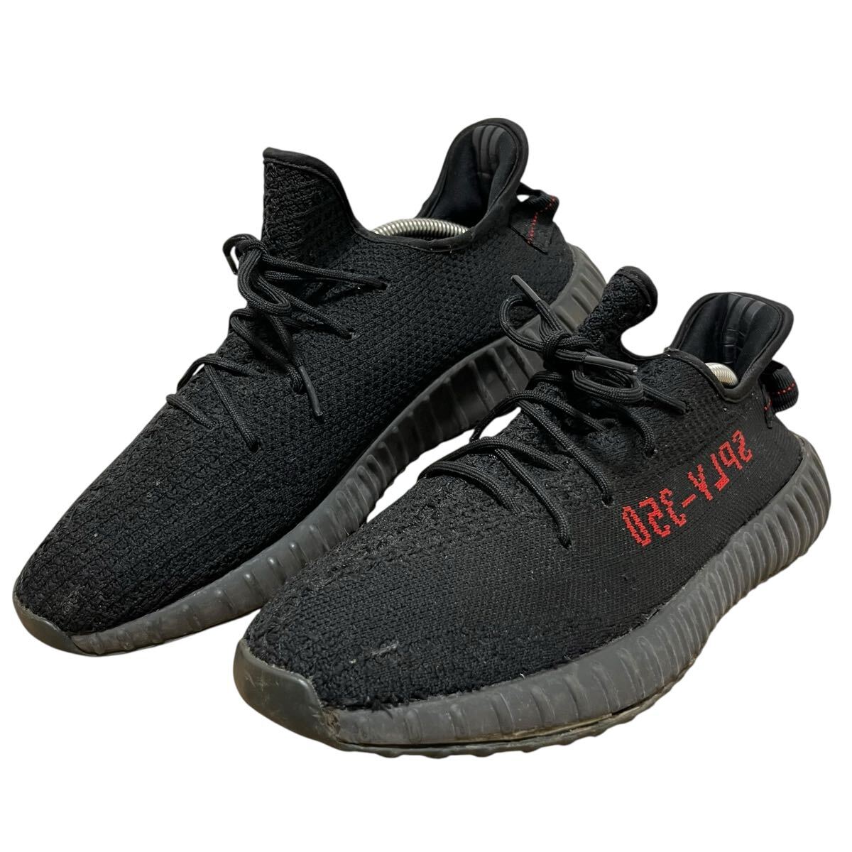 ※YM1 adidas YEEZY Boost 350 V2 アディダス イージーブースト スニーカー ブラック×レッド CP9652 28cm拍卖