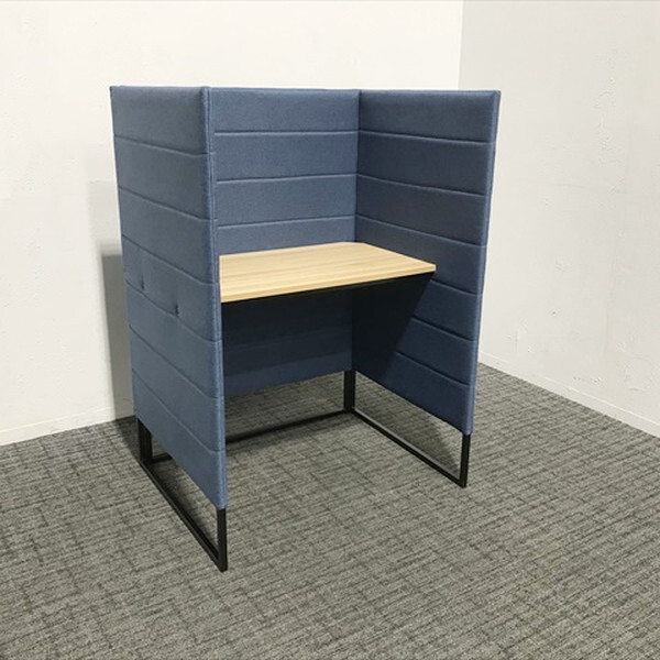 個別ブース 引出し無 集中ブース 個室デスク アスプルンド ブルー 中古 □ DH-874385S拍卖