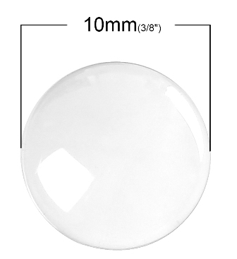 TT-ガラスドームカボション10個クリアガラスアクセサリーオリジナルカボション作りに(10mm)拍卖