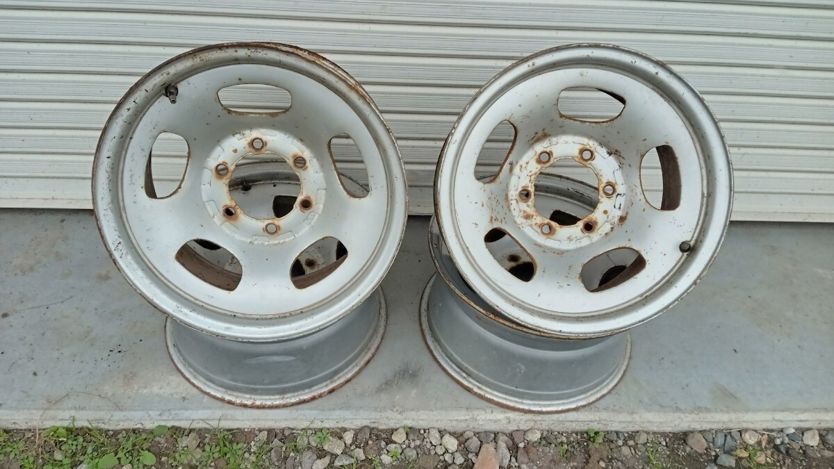 ランクル80 VX純正 スチールホイール 16インチ8Jオフセット0 スタッドレス 車検 純正戻しに 手渡し歓迎拍卖