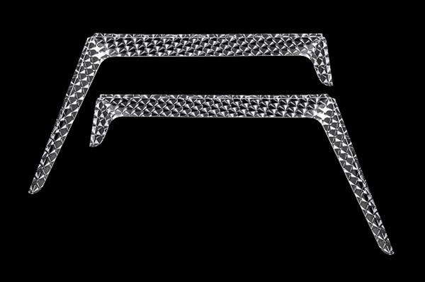 両面ウロコ●新品⇒三菱ふそうスーパーグレート 17/07/2000 ステンレンス ドア バイザー 左右セット デコトラ:バイザ-D拍卖