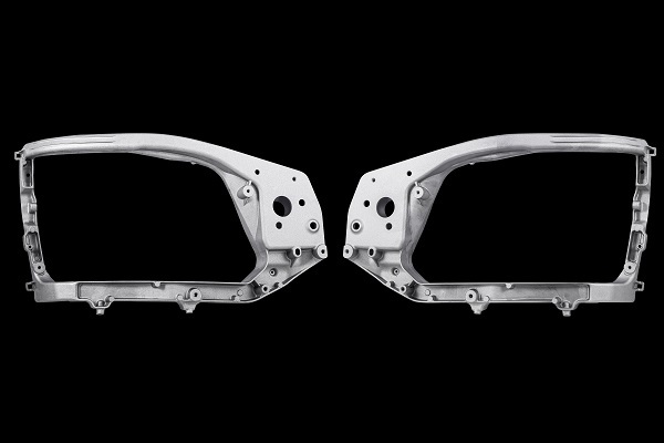 日野17 レンジャー プロ用■新品⇒ヘッドライト ステー ライト枠 ステー リインホース 外装 フロント バンパー 左右セット:RAN-R,L拍卖