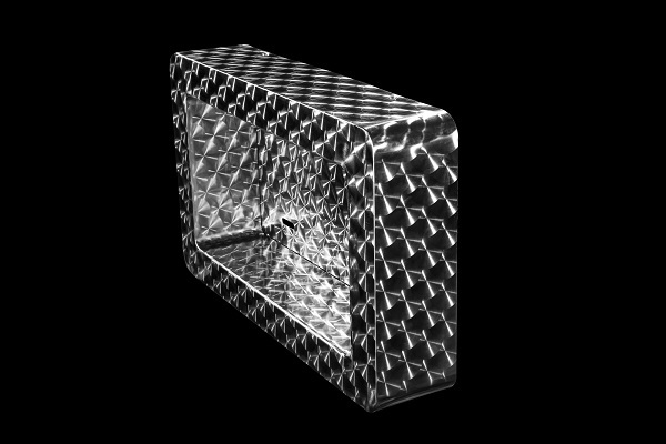 ●新品⇒大型用 奥行12cm 角Rナンバー枠 ウロコ ステンレス 字光式対応  穴無し ナンバーフレーム デコトラ:角R-U12U拍卖