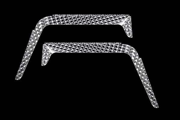 ●両面ウロコ●新品⇒日野 07&17レンジャー用 ステンレンス ドアバイザー 左右セット デコトラ:バイザ-C拍卖