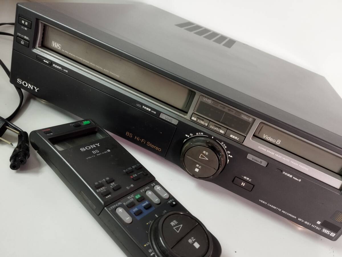 ★格安出品★VHSビデオデッキ SONY WV-BS1★格安出品★VHSビデオデッキ SONY WV-BS1 カセット リモコン付き 8ミリ 高さ約16cm 幅約43cm拍卖