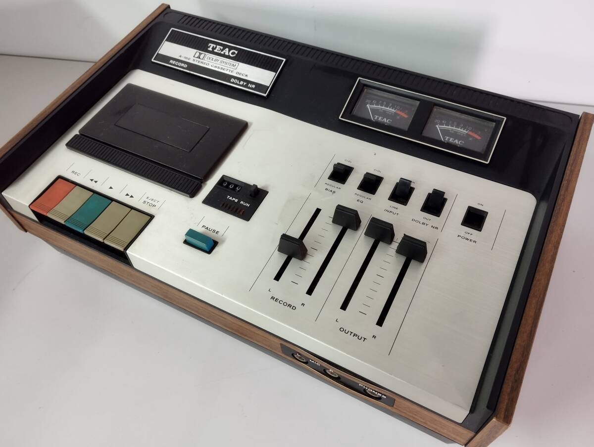 ★ビンテージ★DOLBY ステレオカセットデッキ ジャンク品 TEAC A-160 昭和レトロ 高さ約12cm 幅約42cm拍卖