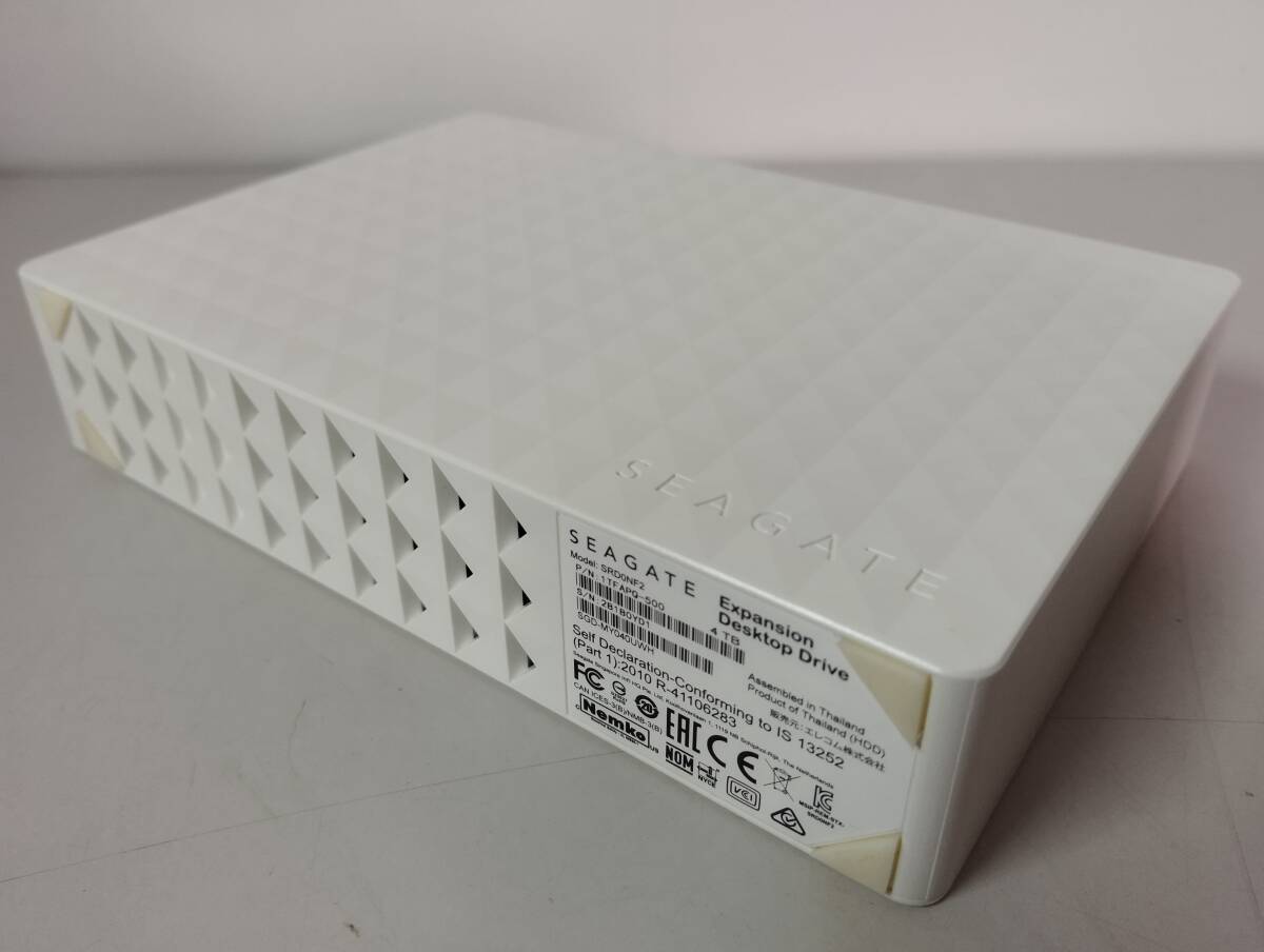 ★美品★外付けハードディスク 4TB SEAGATE SRDONF2 エレコム ホワイト HDD テレビ パソコン 周辺機器 データ保存 大容量拍卖