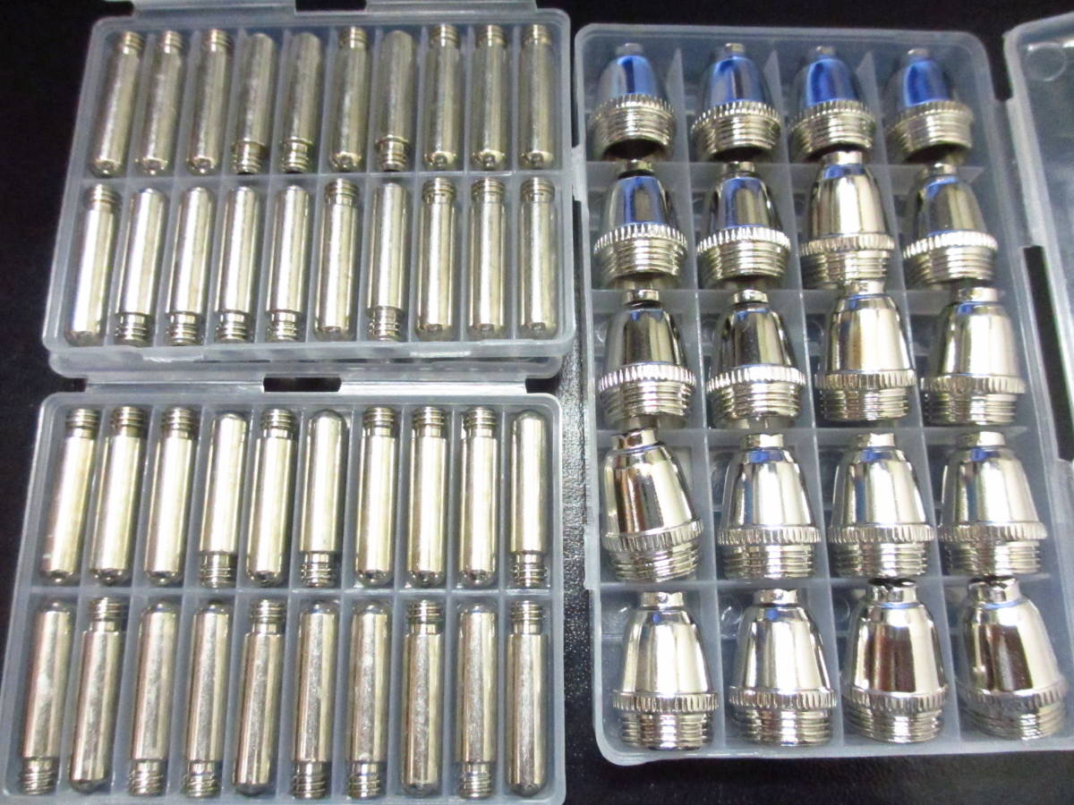 送料無料◆新品◆エアプラズマカッター 切断機 CUT60用 消耗品◆2種「チップ20個」「ノズル40個」 専用ケース付き拍卖