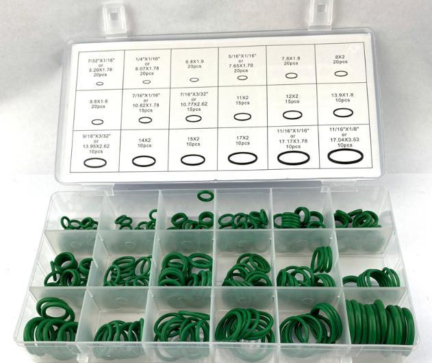 ◆Oリング オーリング 18サイズ 270個◆ カーエアコン 自動車 エアコン 修理 ガス漏れ 車 修理 交換 パッキン R134a HFC-134a R12拍卖